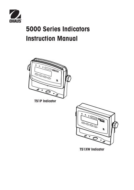 5000 Series Indicators Instruction Manual - MaRCo