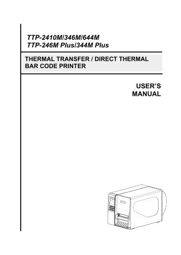 USER'S MANUAL TTP-2410M/346M/644M TTP-246M ... - MaRCo