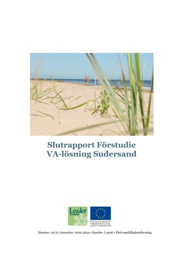 Slutrapport Förstudie VA-lösning Sudersand - Leader Gotland