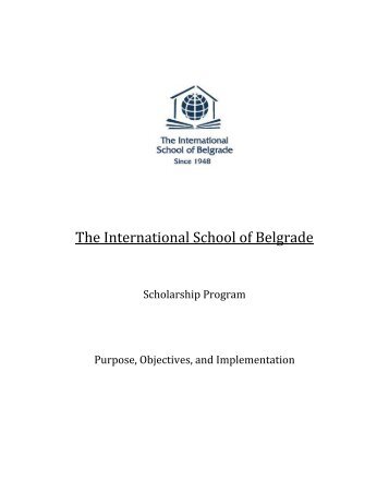 ISB Scholarship Program.pdf - the International School of Belgrade