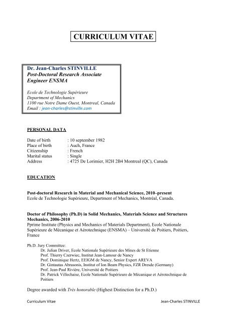 Curriculum Vitae Ucsb College Of Engineering
