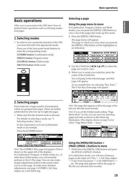 X50 Operation Guide - Korg