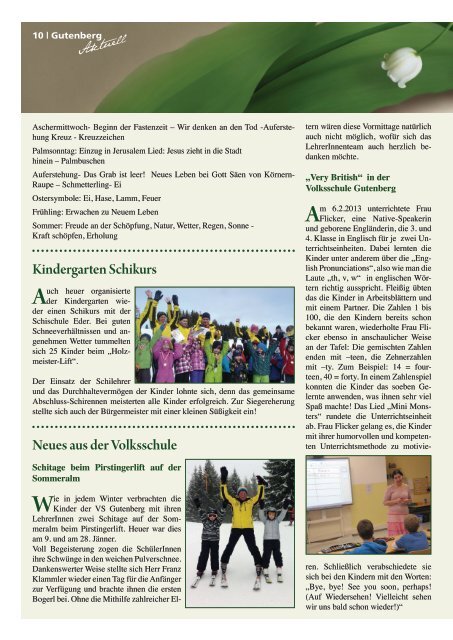 Ausgabe 01/2013 - Gemeinde Gutenberg an der Raabklamm