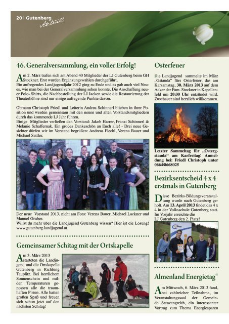 Ausgabe 01/2013 - Gemeinde Gutenberg an der Raabklamm