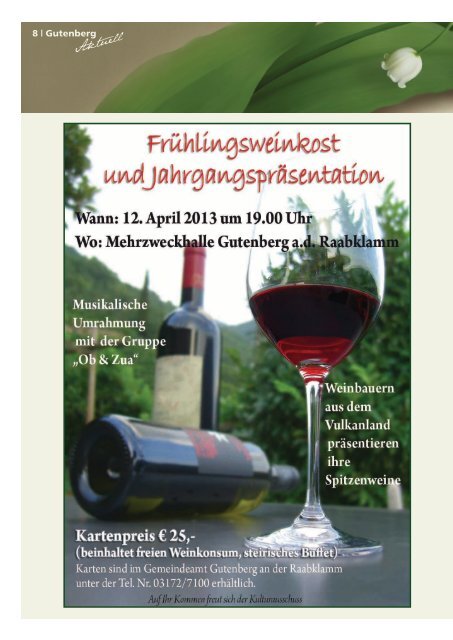 Ausgabe 01/2013 - Gemeinde Gutenberg an der Raabklamm