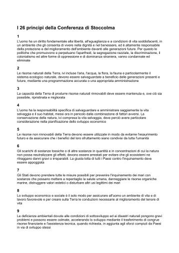 Dichiarazione di Stoccolma - Cooperazione Italiana allo Sviluppo