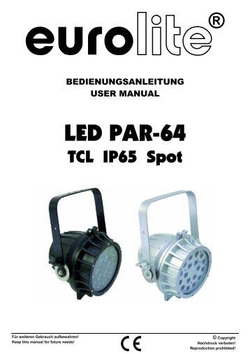 EUROLITE LED PAR-64 RGB Spot short User ... - LTT Versand GmbH