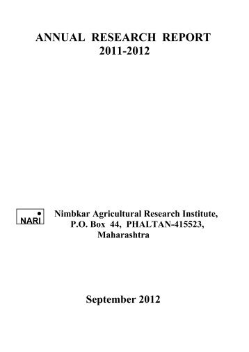 Annual Report - NARI