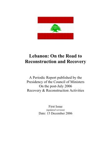 Lebanon: On the Road to Reconstruction and Recovery