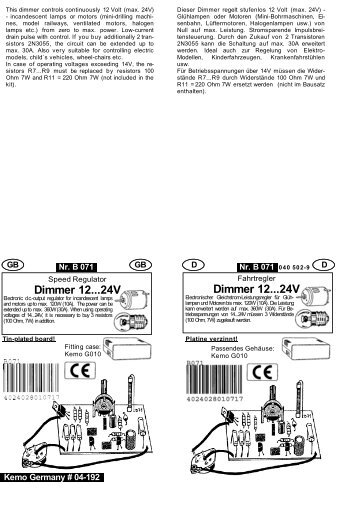 Dimmer 12...24V