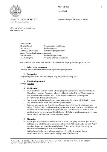 Prot 130204 01 - Student LTH