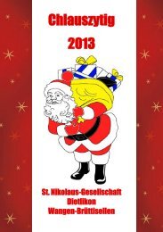 Chlauszytig 2013 - Sankt-Nikolaus-Gesellschaft Dietlikon, Wangen ...