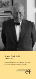 Huyler Clark Held - The New York Community Trust