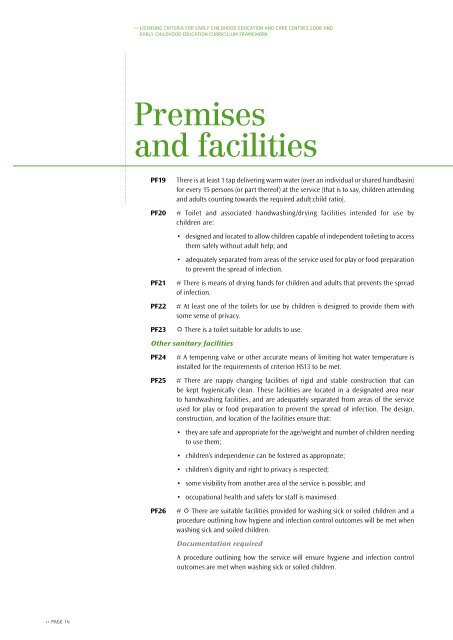 Licensing Criteria for Early Childhood Education and Care Centres ...