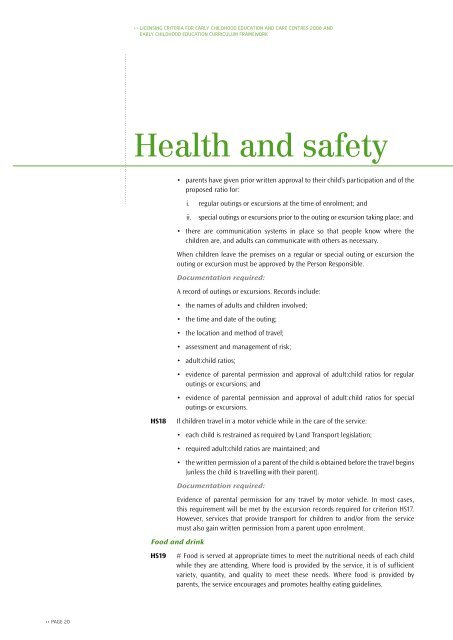 Licensing Criteria for Early Childhood Education and Care Centres ...