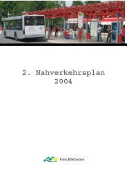 2. Nahverkehrsplan des Kreises Mettmann 2004 - Kreis Mettmann