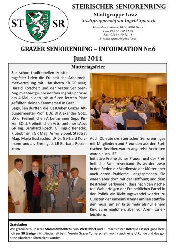 GRAZER SENIORENRING – INFORMATION Nr.6 Juni ... - FPÖ Graz