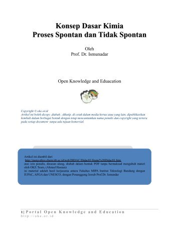 Konsep Dasar Kimia Proses Spontan dan Tidak Spontan - Open ...