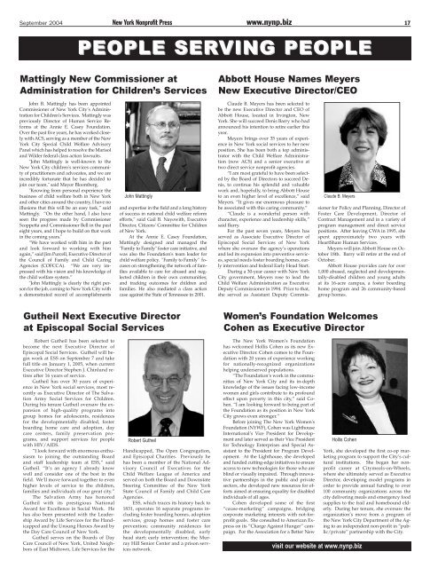 September Edition 2004 - New York Nonprofit Press