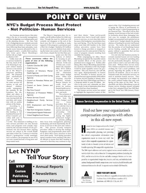 September Edition 2004 - New York Nonprofit Press