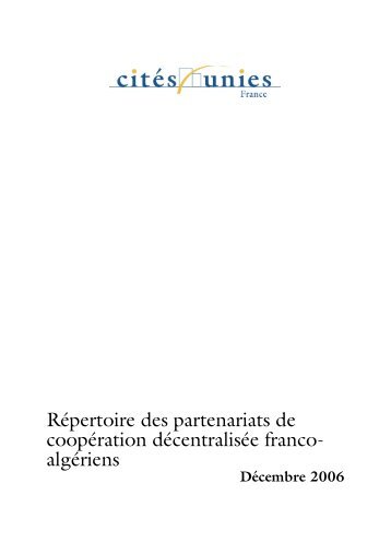 RÃ©pertoire des partenariats de coopÃ©ration dÃ©centralisÃ©e franco ...