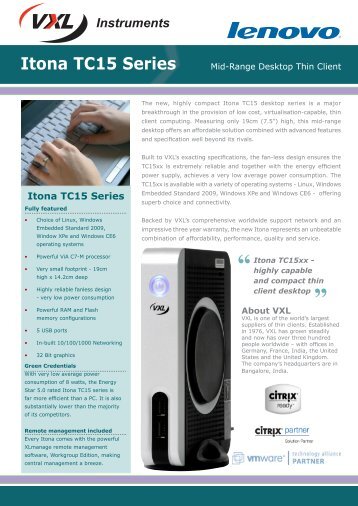 Itona TC15 Series - Mid - range desktop thin client - Lenovo