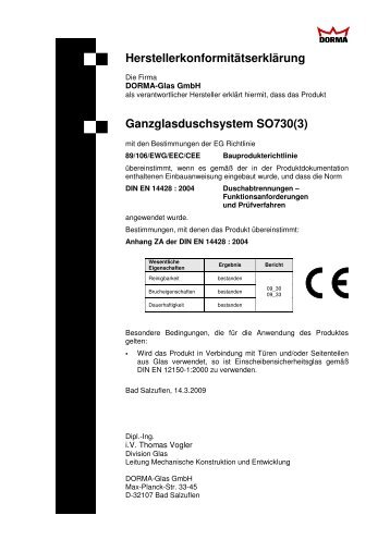 Ganzglasduschsystem SO730(3) - DORMA Interior Glas