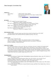 Timur Kocaoglu's Curriculum Vitae - English