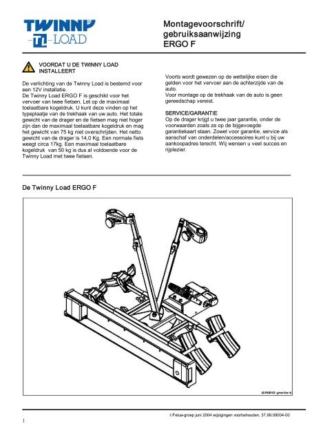 Handleiding Ergo F - Twinny Load