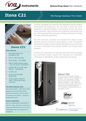 Itona TC1330 - Entry level thin client desktop - Lenovo