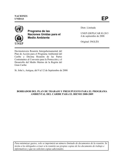 Programa de las Naciones Unidas para el Medio Ambiente - UNEP