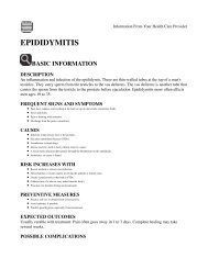 EPIDIDYMITIS - Family Practice Center of Wadsworth