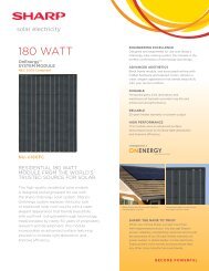 Sharp Solar Panels Data Sheet (3.9mb) - SALT Service Inc