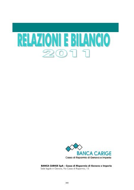 Bilancio Individuale Banca Carige - Gruppo Banca Carige