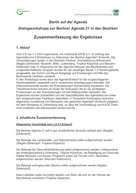 Zusammenfassung der Ergebnisse