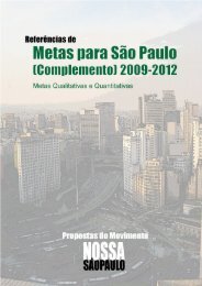 Metas Qualitativas e Quantitativas - Rede Nossa SÃ£o Paulo