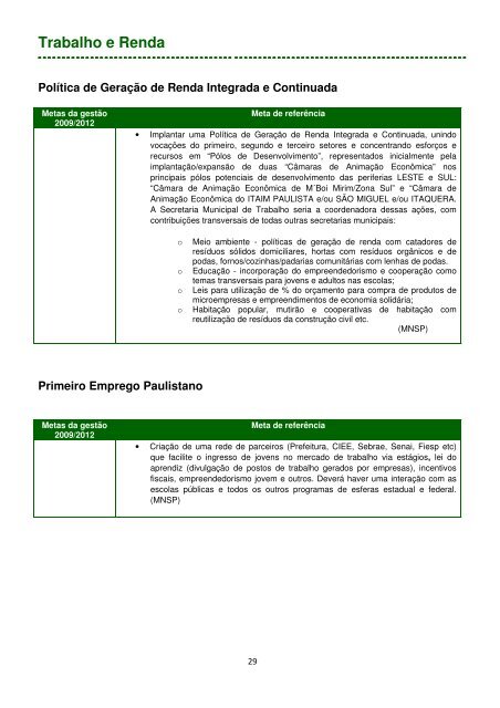 Metas Qualitativas e Quantitativas - Rede Nossa SÃ£o Paulo