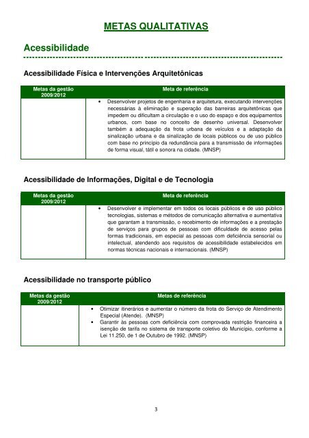 Metas Qualitativas e Quantitativas - Rede Nossa SÃ£o Paulo