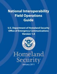 National Interoperability Field Operations Guide (NIFOG) - SafeCom