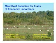 Meat Goat Selection for Traits of Economic Importance - Kerr Center