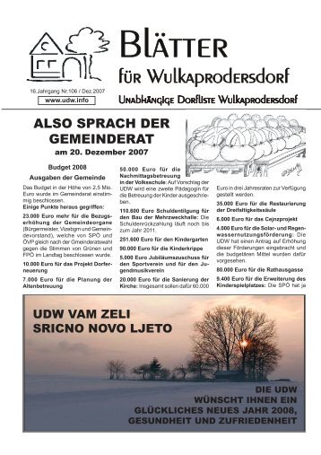 Nr. 106.pmd - UnabhÃ¤ngige Dorfliste Wulkaprodersdorf