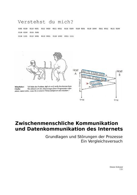 Zwischenmenschliche Kommunikation und Datenkommunikation des