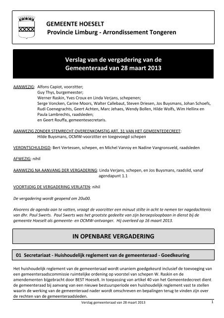 28 maart - verslag - Hoeselt.Be