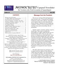 MONOCULUS Copepod Newsletter - World Association of