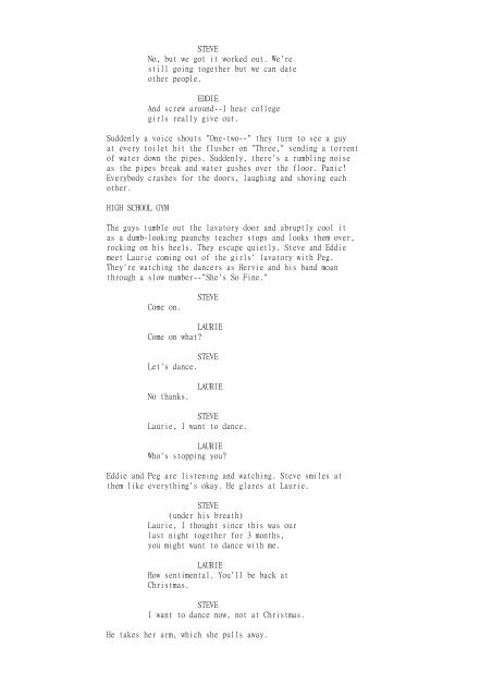 "AMERICAN GRAFFITI" Screenplay by George Lucas Gloria Katz ...