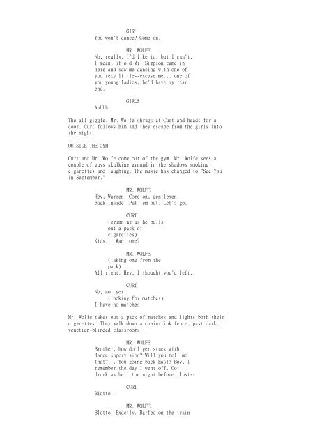 "AMERICAN GRAFFITI" Screenplay by George Lucas Gloria Katz ...