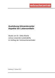 Auslobung klimarelevanter Aspekte bei Lebensmitteln