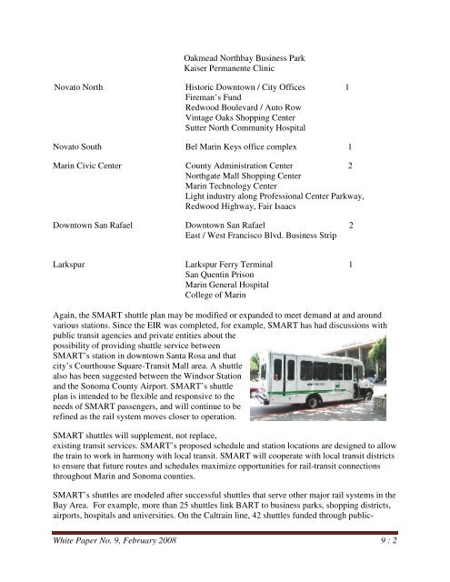 SMART Shuttles - Sonoma Marin Area Rail Transit - Home Page