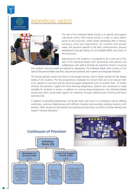 WIS Prospectus 2012 - West Island School New Portal