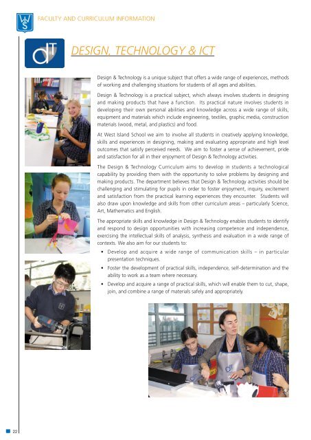 WIS Prospectus 2012 - West Island School New Portal